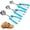 Blue, variant on Cookie Scoop Set  3pcs Ice Cream Scoops For Baking Of 3 18/8 Stainless Steel Scooper With Trigger Release Dough Non-slip Grip