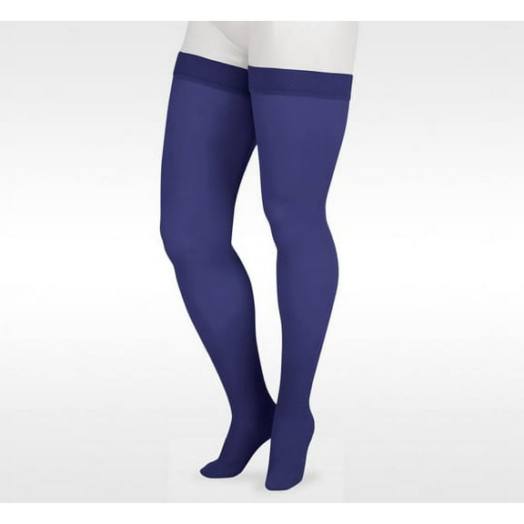 Juzo Soft 30-40 mmHg, Soft, Thigh, FF, Silicone, Navy