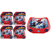JA-RU Marvel Spiderman Handheld Kids Water Game Plus Sticler (4 Water Games) Fun Water Ring Toss & Aqua Basketball Arcade | W-B-6901-4