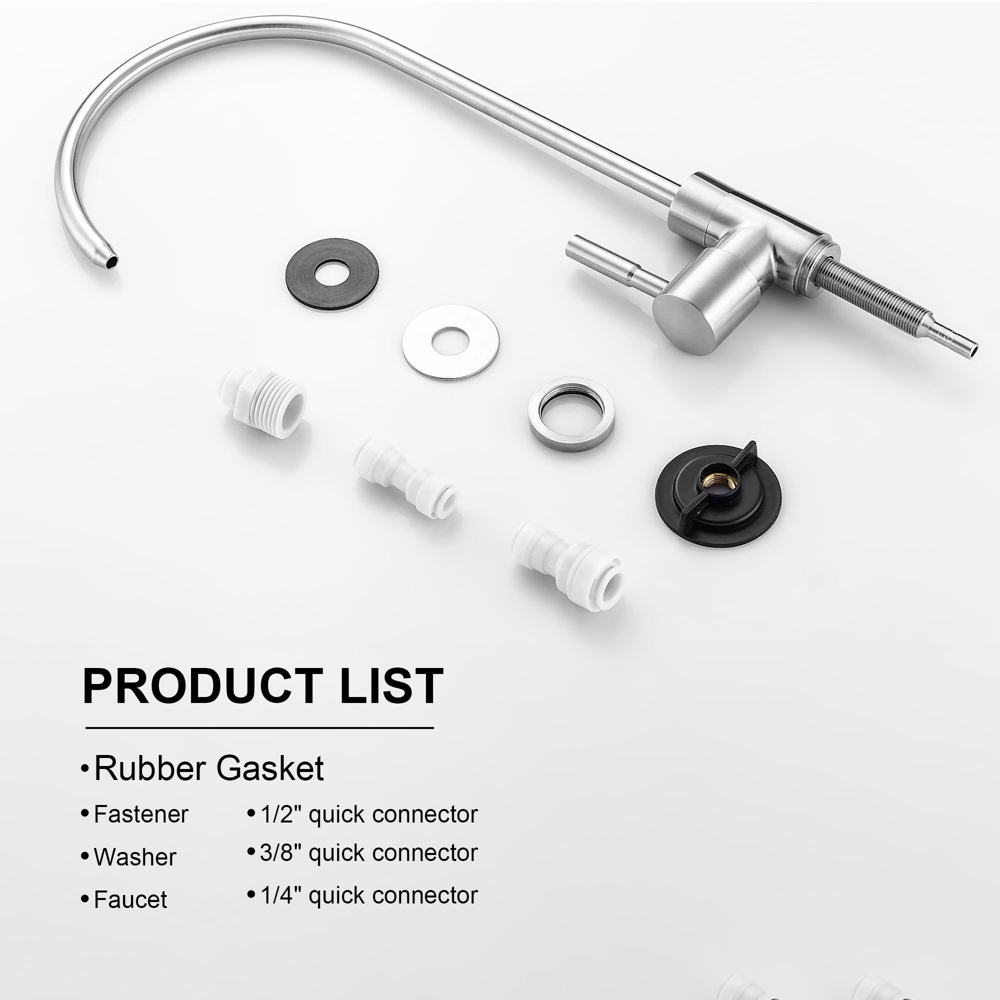 Brushed Nickel Finish Stainless Steel Kitchen Sink Faucet (Cold Water Tap)