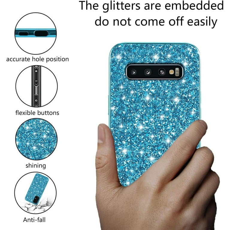 Compatible with Samsung Galaxy S10 Case Glitter Shockproof, Phone