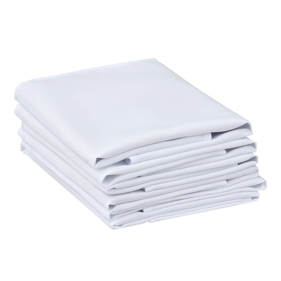REGALWOVEN Polyester Napkins 6 Pack Cloth Napkins for Wedding Party Restaurant Dinner Parties White 18"x18"