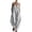 White, variant on Multi-Pocket Overalls Jumpsuits for Women Crew Neck Sleeveless Loose Casual A-Line Long Pants