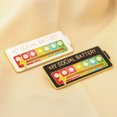 thumbnail image 3 of Broche Esmalte My Social Battery 7 Moods Lapel Pins (4 Piezas), 3 of 6