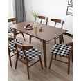 thumbnail image 5 of Black and White Check Seat Covers for Dining Room Chairs Set of 4, Checkered Stretchy Dining Chair Cushion Covers, Removable Washable Furniture Protector Buffalo Plaid Slipcovers for Office, 5 of 6