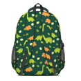 thumbnail image 3 of DarkGreen Cartoon Dinosaurs Eggs Pattern Cute School Backpack Bag with Padded Back and Adjustable Shoulder Straps 16.9 X 12.6 X 5.9 Inches, 3 of 5