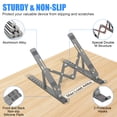 thumbnail image 5 of FIASON 1 Pack Space Gray Adjustable Laptop Stand,Compatible with 9-17" Laptop,7-Levels Ventilated Aluminum Laptop Holder for Desk,Ergonomic Universal Computer Stand with aluminum, metal and Rubber, 5 of 7