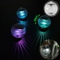 thumbnail image 2 of 1 pc Solar Floating Pool Lights Waterproof Ball lamp Decorative Rainbow Flash Lights, Swimming Pool LED Lights Pond Light Multi Color Changing LED Globe Night Light Solar Floating LED Lights, 2 of 6