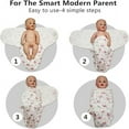 thumbnail image 4 of YOPTOP Baby Swaddle Sleep Sack with Hat  Soft Cotton  Wearable Swaddle Wrap  for 0-3 months Girls Boys  3-Pack, 4 of 4