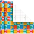 thumbnail image 4 of Birthday Wrapping Paper Mini Roll (Rainbow Block Letters) for Kids Birthday - 40 Sq. Ft., 4 of 4