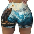 thumbnail image 2 of Goofa Iceberg Bald Eagle Printed Workout Shorts Women Seamless Scrunch Butt Lifting High Waisted Gym Booty Shorts Elastic Workout Shorts-XX-Large, 2 of 8