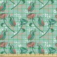 thumbnail image 2 of Rose Sofa Upholstery Fabric by the Yard, Pastel Romantic Bouquets Lovers Themed Garden Art Valentines Day, Decorative Fabric for DIY and Home Accents, Coral Jade Green and Seafoam by Ambesonne, 2 of 5