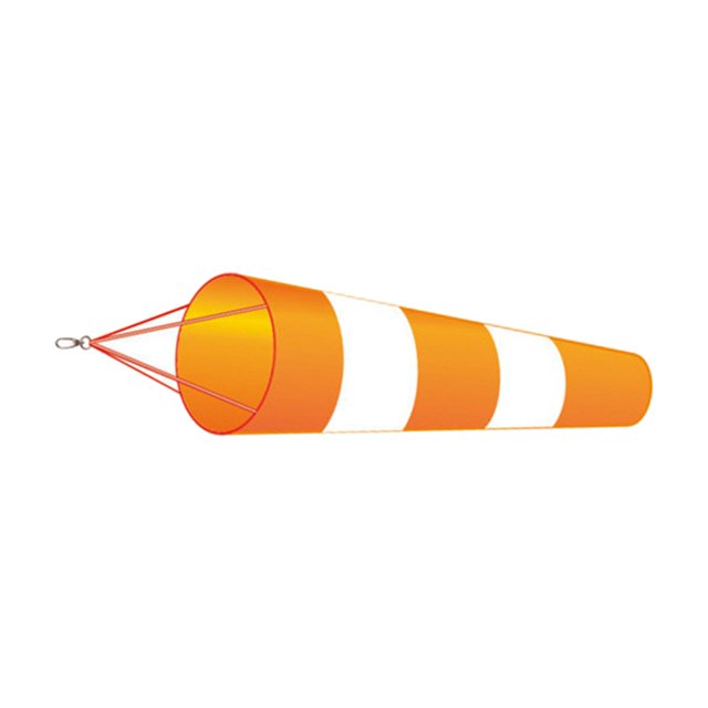 Bolsa de Calcetín de viento de 200 cm Zulema Ojal colgante a prueba de agua naranja y blanco