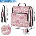 thumbnail image 3 of Zipper Binder Vintage Bow and Roses 1.5 Inch Binder Folder Bag with Shoulder Strap and Handle, 3 of 8