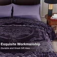 thumbnail image 2 of Heavy Thick Bed Blanket 9Lb for Winter,1 Ply Warm Bed Blanket King,85"x95",Purple, 2 of 7