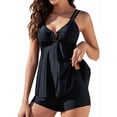 thumbnail image 1 of Women Tummy Control Swimsuit Modest Tankini Top with Boyshort Bathing Suits Swimwear, 1 of 7