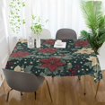 thumbnail image 3 of Yayeee Tablecloths 60" x 90" Rectangle Wrinkle Resistant Party Table Cover, Christmas Holly Leaves, 3 of 8