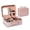 Pink, variant on Yajisi Professional Makeup Train Case with Mirror, Travel Portable Cosmetic Organizer Box Waterproof PU Leather Storage Bag for Women Makeup Brushes, Purple (9.8in / 25cm)