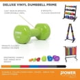 thumbnail image 4 of Power Systems 2 lbs Deluxe Vinyl Dumbbells Set, Pair of Dumbbell Weight with Non-Slip Grip (Green), 4 of 4