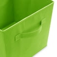 thumbnail image 3 of Casafield Set of 6 Fabric Storage Cube Bins, Lime Green - 11" Collapsible Foldable Cloth Baskets for Shelves and Cubby Organizers, 3 of 8