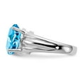 thumbnail image 3 of Primal Gold 14 Karat White Gold 12x10mm Oval Blue Topaz Ring, 3 of 5