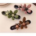 thumbnail image 3 of Pinzas rectas con forma de pico de pato y flores retro, horquilla y pinza recta con forma de pico de pato y flores retro, pinzas para el pelo elegantes con forma de pico de pato, planas y de fijación, 3 of 8
