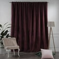 thumbnail image 3 of 3S Brother's Extra Long Solid Luxury Matte Velvet Soft Curtain Currant-Sangria Single Panel Hanging Back Tap & Rod Pocket Home Décor 5-25 Feet Custom Made Curtains -Made in Turkey Each(52"x108"), 3 of 7