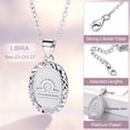 thumbnail image 5 of FOCALOOK Libra Necklace for Women Oval Horoscope Medallion Pendant Constellation Zodiac Sign Jewelry, 5 of 11