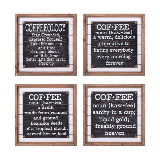 Trisha Yearwood Coffee Talk Wall Decor - Ast 4 - Walmart ...