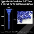 thumbnail image 5 of Finger Ten Unbreakable 3.25" Plastic Gold Tees, Blue, 24 Count Pack, 5 of 7