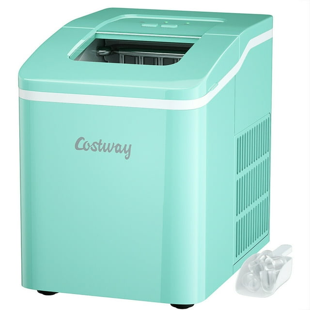 Costway Machine à Glaçons Portative de Comptoir 26 Lb/24 H Autonettoyante avec Pelle Verte
