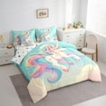 thumbnail image 3 of Castle Fairy Kawaii Stars Unicorn 7-Piece Bedding Comforter Set for Girls Children,Princess Rainbow King Bedding Sets,Cute Animal Ultra Soft Bed Sheets,Luxury Bedroom Decor, 3 of 8