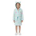 thumbnail image 6 of LYMAYTER Kids Girls Hooded Bathrobe Long sleeve Fleece Robe Girls Soft Cozy With Belt Pajamas for 1-7Y Toddler, 6 of 10