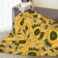 thumbnail image 6 of Vsdgher Bees and Sunflowers Ultra-Soft Micro flannel Blanket Throw Blankets for Couch Sofa, Bed (4 sizes)-40"x30", 6 of 7