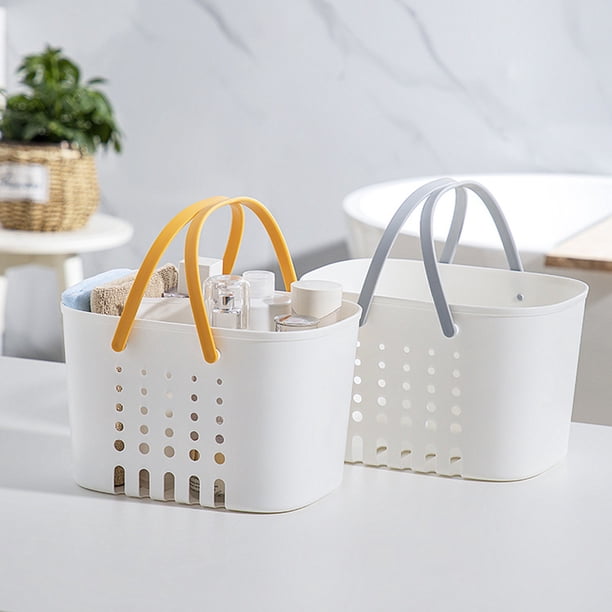 Cesta de Almacenaje Ganfancp para Baño con Marco Cesta de Ducha Portátil