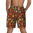 thumbnail image 4 of Goofa Retro Coffee Printed Men's Swim Trunks Board Shorts Quick Dry Mens Swimming Trunks with Compression Liner,Breathable Fit Hawaii Beach Shorts-Small, 4 of 9