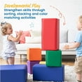 thumbnail image 6 of ECR4Kids SoftZone Quad Fold-N-Go Activity Mat and Patchwork Toddler Blocks, Assorted, 13-Piece, 6 of 9