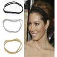 thumbnail image 3 of 6PCS Glitter Elastic Double Hooped Headband (Gold, Silver, Black), 3 of 7