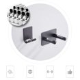 thumbnail image 3 of Soporte para secador de pelo, sin taladro, soporte Universal de Metal, soporte para secador de pelo de pared para baño, dormitorio, hoteles, peluquería, 3 of 5