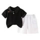 thumbnail image 1 of Odeerbi 1-7 Años Conjunto de Verano Para Niños Camiseta de Manga Corta Con Cuello Abotonado de Algodón Pantalones Cortos Conjunto de Dos Piezas, 1 of 6