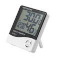 thumbnail image 1 of Termómetro de habitación higrómetro digital LCD grande HTC-1 con reloj despertador, 1 of 8