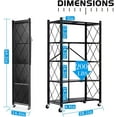 thumbnail image 2 of 2PK XL 5 Tier Metal Rack Free Standing Shelving Unit Heavy Duty Storage W/ Wheel, 2 of 20