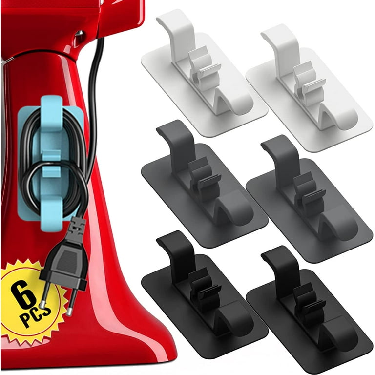 6pcs Kitchen Appliance Cord Organizer - Stick On Cord Holder For