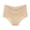 Khaki, variant on loopsun Womens Briefs,Women Ice Silk Traceless Breathable Sports Mid Waist One Piece Briefs Panties