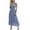 Blue, variant on Ahuyic Summer Plus Size Dress For Women, Womens Short Sleeve Square Neckline Casual Dress, Womens Fashion Solid Color Short Sleeve Pleated Dresses Long Dress Midi Maxi Dress