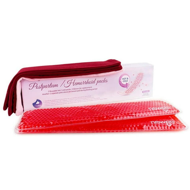 NEWGO Perineal Ice Packs for Postpartum & Hemorrhoid Pain Relief, 2 Pack Vaginal Ice Packs