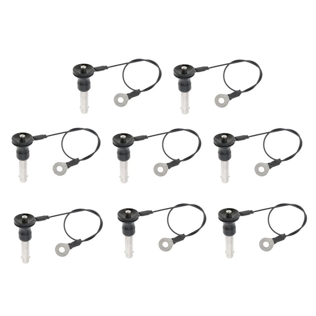 koolsoo 8 Pcs Stainless Steel Ball Lock Pin, Quick Release Pin, Push Button - Dia 8mm,