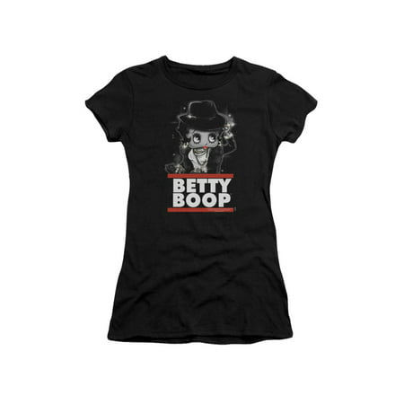 Betty Boop Cartoon Bling Bling Boop Juniors Sheer T-Shirt Tee