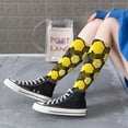 thumbnail image 5 of Naloa Geometric Pattern with Bee Thigh High Socks Extra Long Stretchy Sock Women Over Knee High Opaque Stocking Daily Wear, 5 of 6