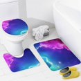 thumbnail image 4 of Galaxy Clouds Dream-1 Shower Curtain Set Modern Bathroom Decor Mats 4pcs Fabric Bathroom Curtain Slip Floor Rug Toilet Lid, 4 of 8